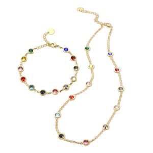 stainless steel 12 stone jewel set