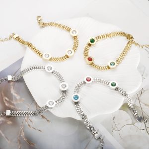 MSXBTH302 hip hop stainless steel magnetic bracelets