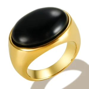 MSXRJMG1019 Black Stainless Steel Rings