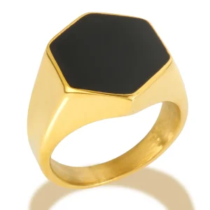 MSXRKL882 Black Stainless Steel Rings