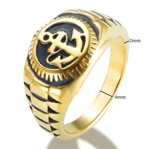 MSXRQF868 Stainless Steel Biker Rings