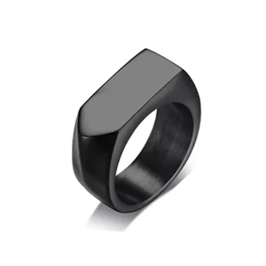 MSXRQX879 Black Stainless Steel Rings
