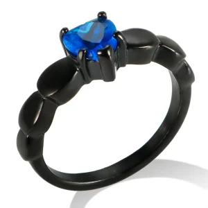 MSXRQX979 Black Stainless Steel Rings
